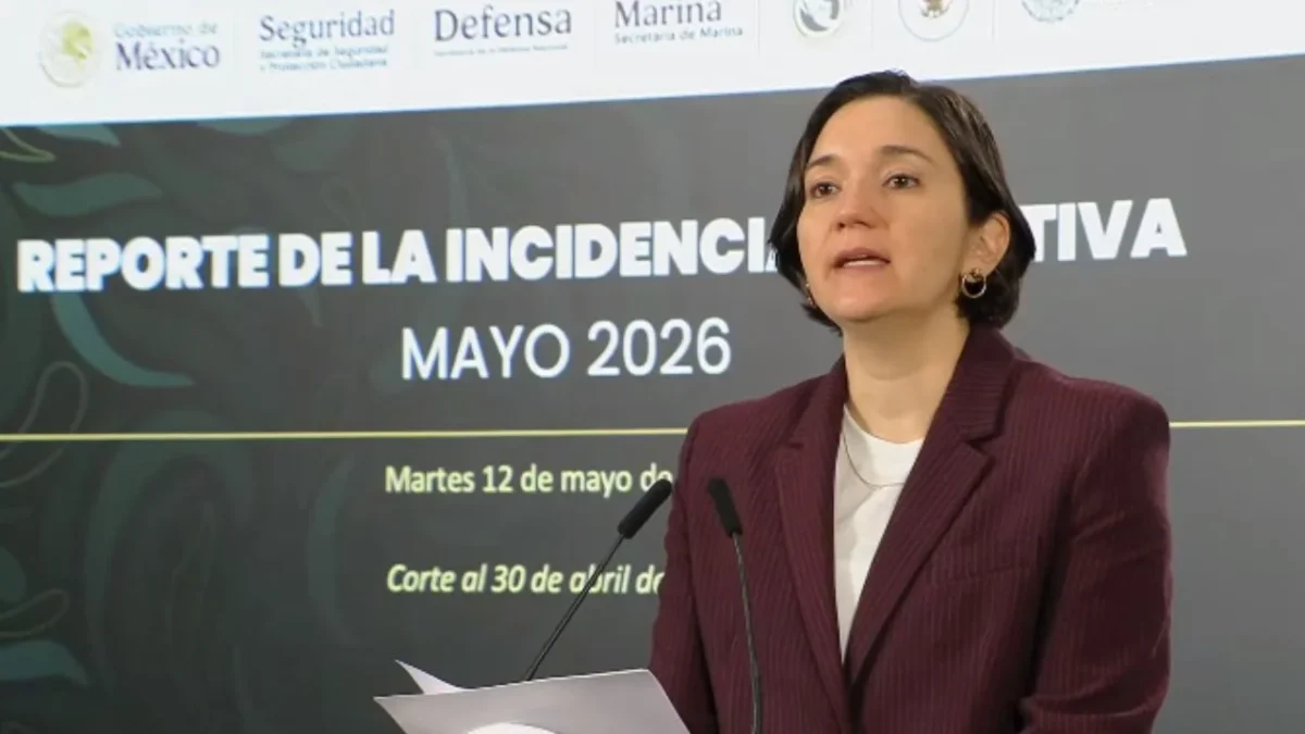 La titular del Secretariado Ejecutivo del Sistema Nacional de Seguridad Pública, Marcela Figueroa Franco, destacó la reducción del 40% en el promedio diario de homicidio doloso entre septiembre de 2024 y abril de 2026.