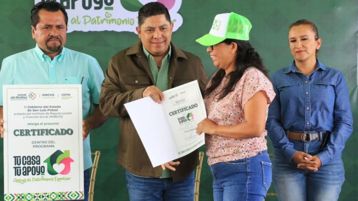 El programa social avanza en la región Centro, Huasteca y Media de San Luis Potosí, garantizando patrimonio a miles de familias.