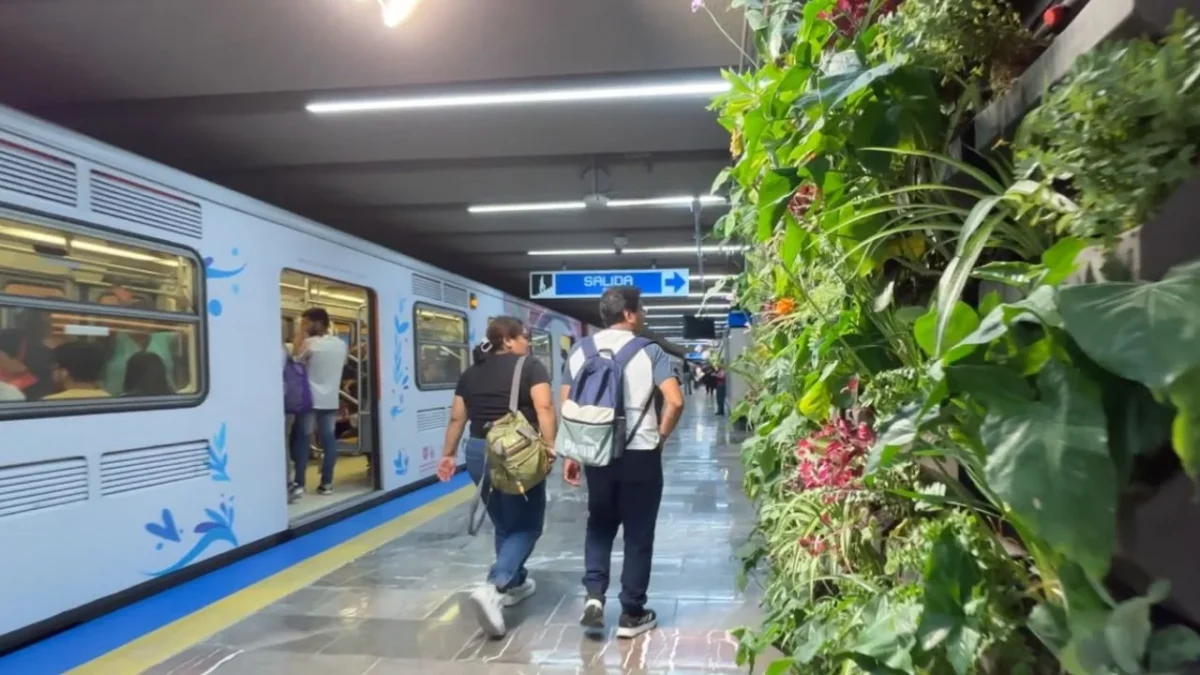 Colocan muros verdes en 8 estaciones de la Línea 2 del Metro