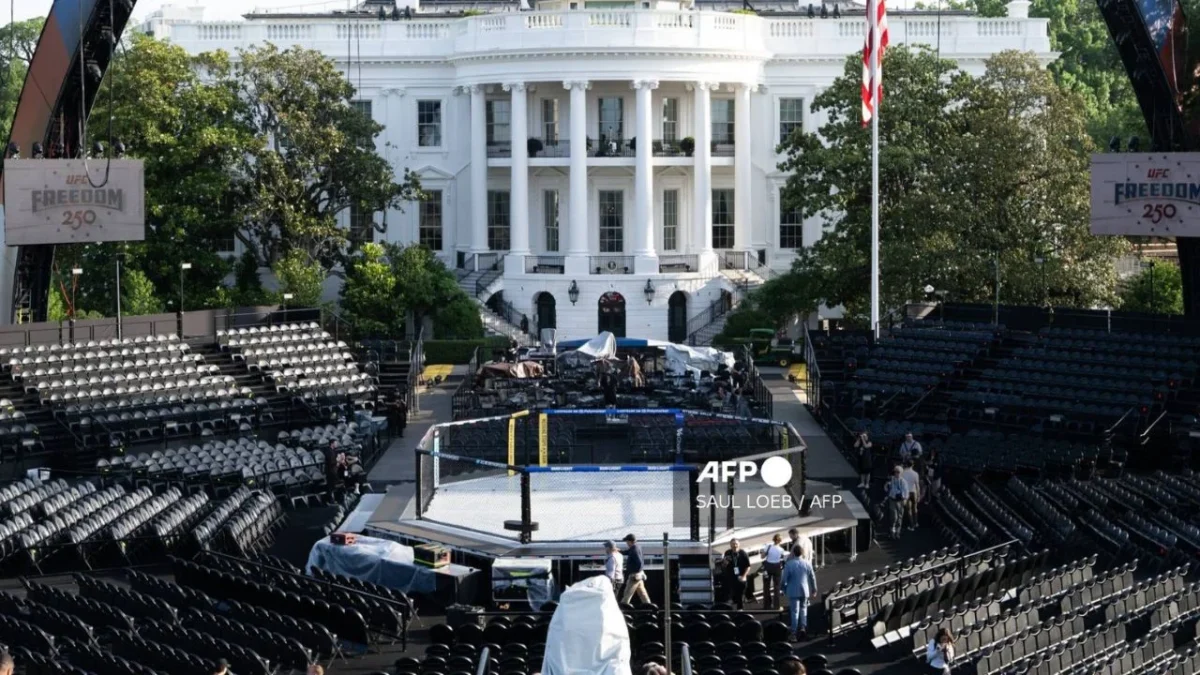 La Casa Blanca presenta ring de lucha para pelea de la UFC por cumpleaños de Trump
