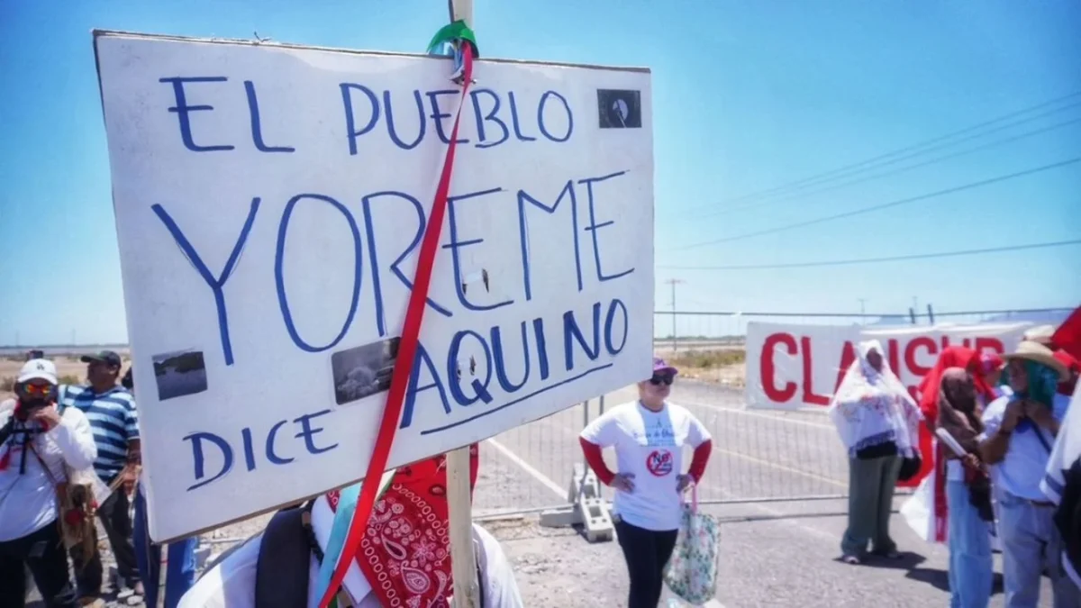 Comunidades se manifestaron en el municipio de Ahome para exigir la clausura definitiva de la planta de amoniaco en Topolobampo.