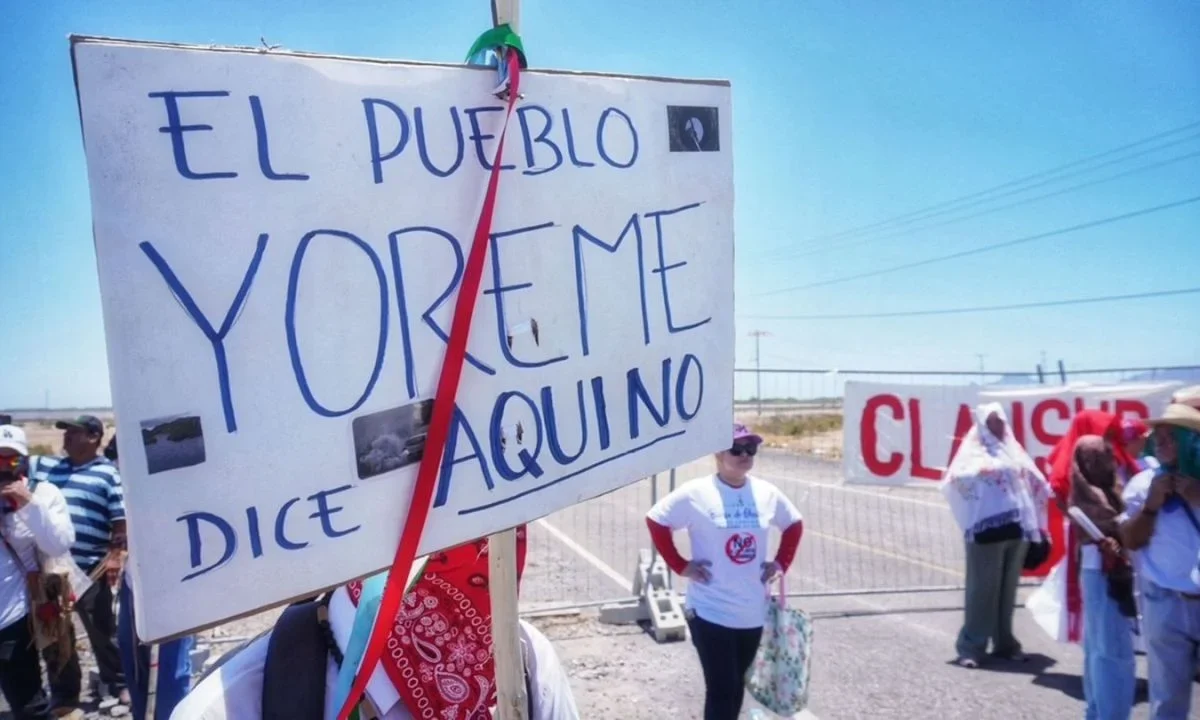 Comunidades se manifestaron en el municipio de Ahome para exigir la clausura definitiva de la planta de amoniaco en Topolobampo.