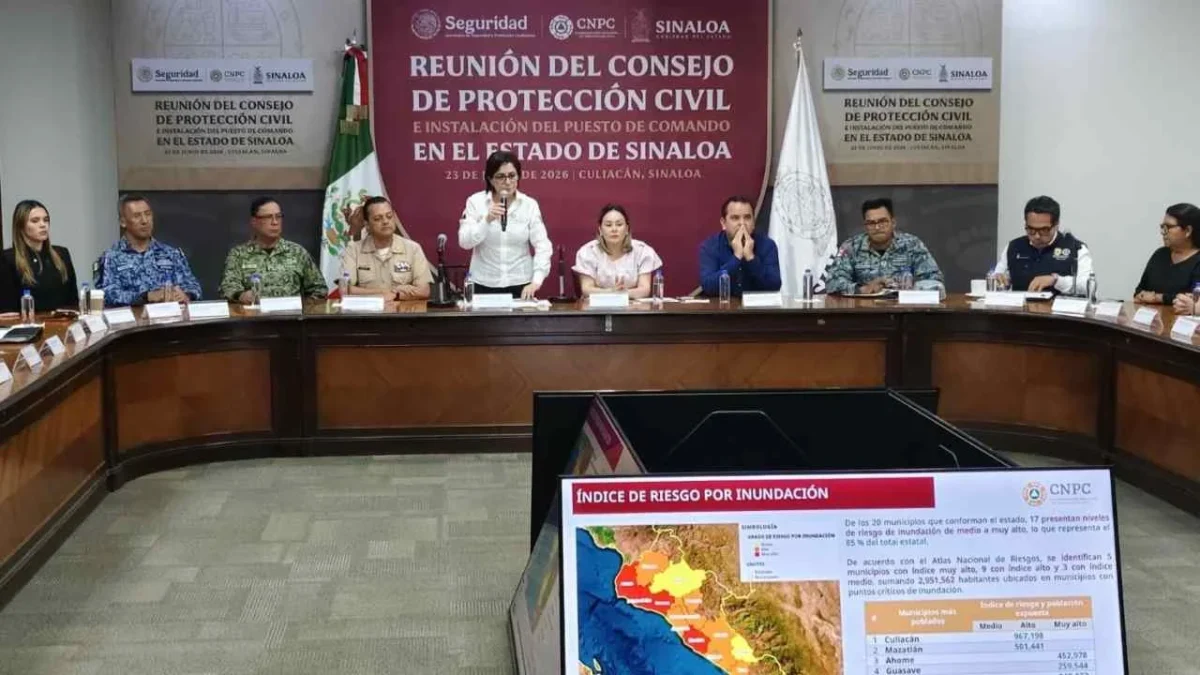 Autoridades federales y estatales instalan puesto de comando en Sinaloa por lluvias.