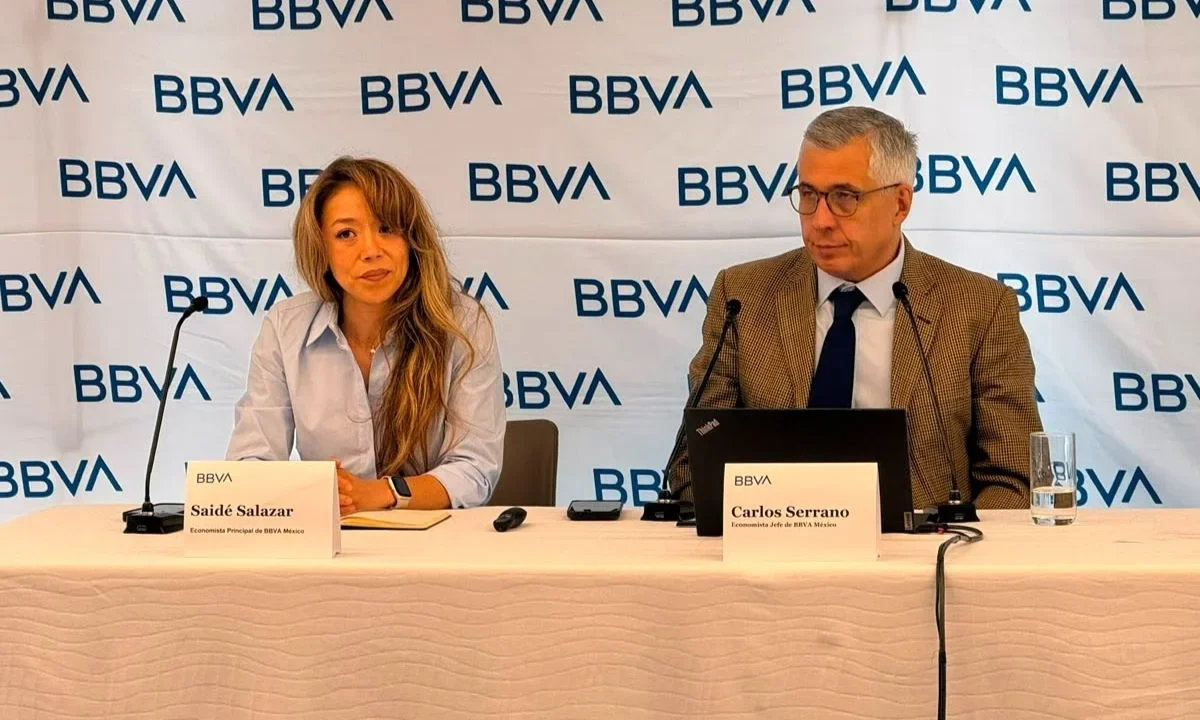 BBVA México redujo su expectativa de crecimiento económico para México en 2026 de 1.8% a 1.2%, ante debilidad de la demanda interna.