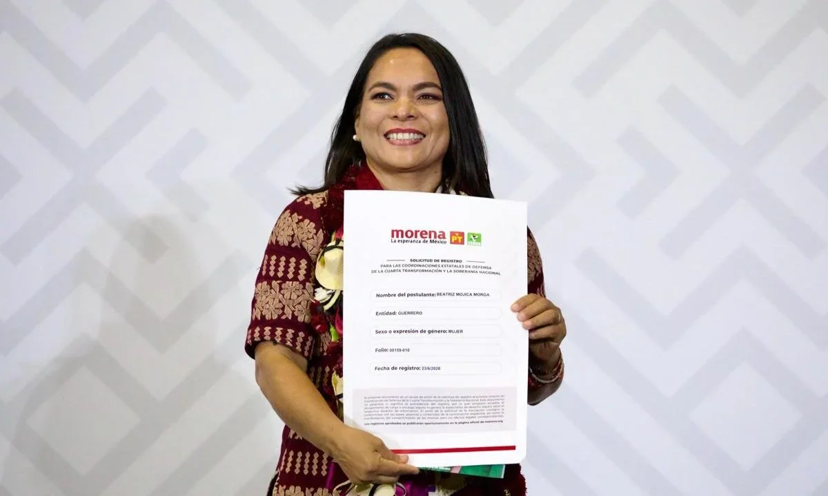 La senadora Beatriz Mojica formalizó su registro para participar en el proceso interno de Morena rumbo a la gubernatura de Guerrero.