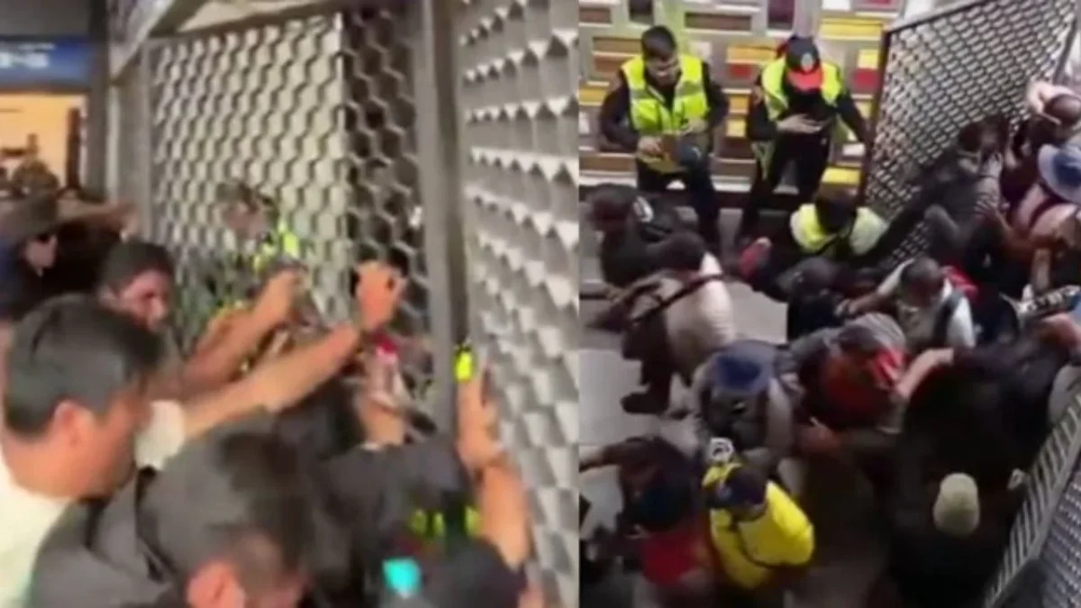 En medio del caos vial, integrantes de la CNTE dieron 'portazo' en accesos de la estación General Anaya, de la Línea 2 del Metro.