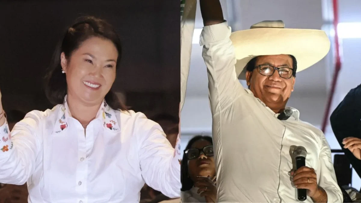 La segunda vuelta de las elecciones en Perú colocan a Keiko Fujimori con ligera ventaja sobre Roberto Sánchez, según datos oficiales.