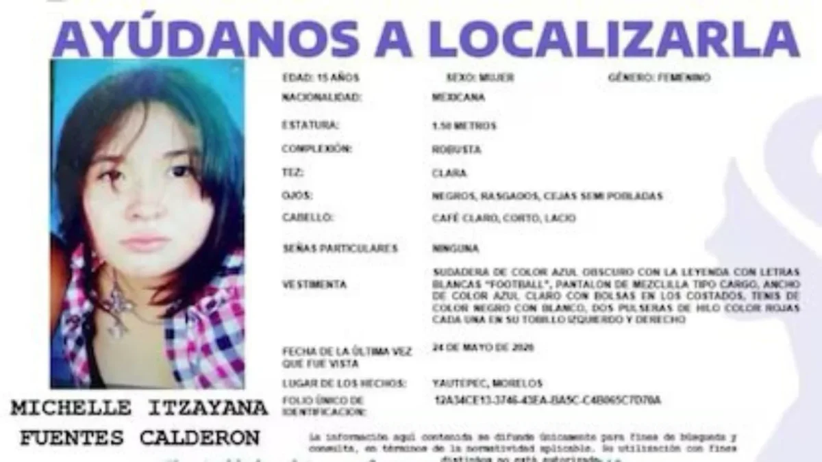 Michelle Itzayana, alumna de la UAEM, estaba desaparecida desde el pasado 24 de mayo, hoy se confirmó su hallazgo sin vida en Tepoztlán.
