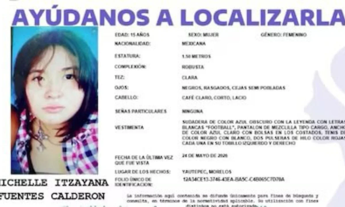 Michelle Itzayana, alumna de la UAEM, estaba desaparecida desde el pasado 24 de mayo, hoy se confirmó su hallazgo sin vida en Tepoztlán.