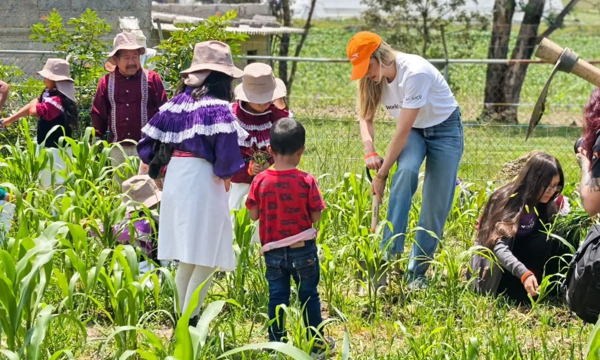 World Vision México inauguró un huerto escolar en una primaria de una comunidad otomí del estado de Querétaro.