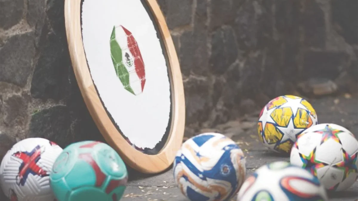 'Esferomaquia: Combate por la esfera', muestra que se compone de gráficas sobre papel que representan las selecciones del Mundial 2026.