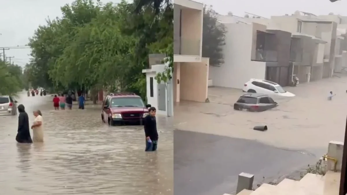 Las intensas lluvias que azotaron a Nuevo León, Coahuila y Tamaulipas dejaron decenas de autos varados y calles inundadas.