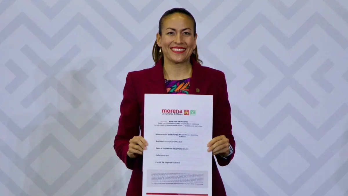 Milena Quiroga, exalcaldesa de La Paz, se registró para participar en el proceso interno de Morena para contender por Baja California Sur.