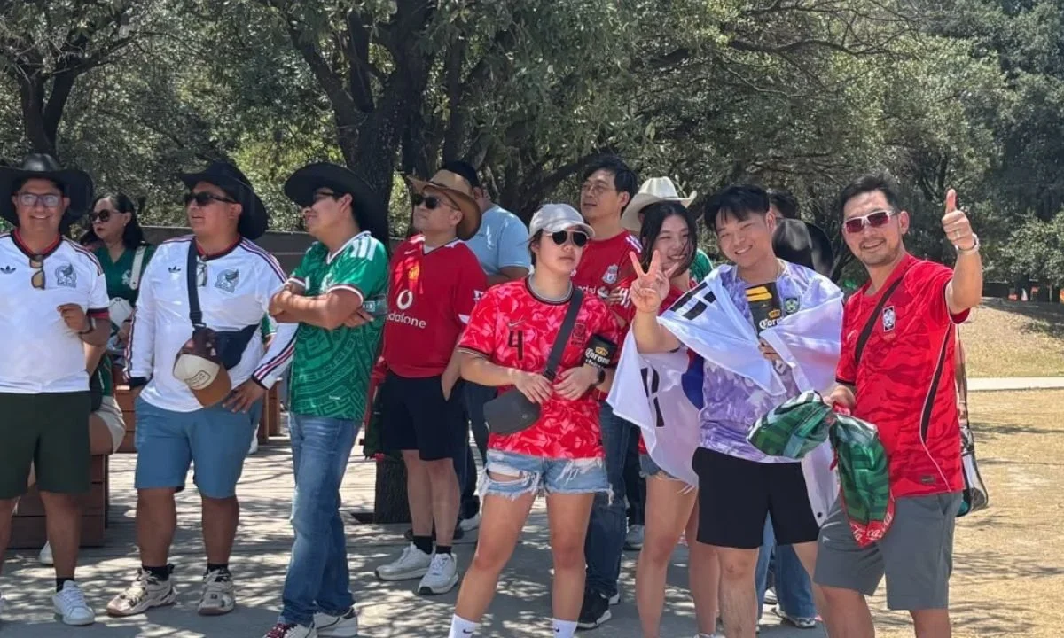 Fan Fest en Monterrey registra gran cantidad de aficionados para disfrutar del partido de Corea del Sur contra Sudáfrica a las 19:00 horas.