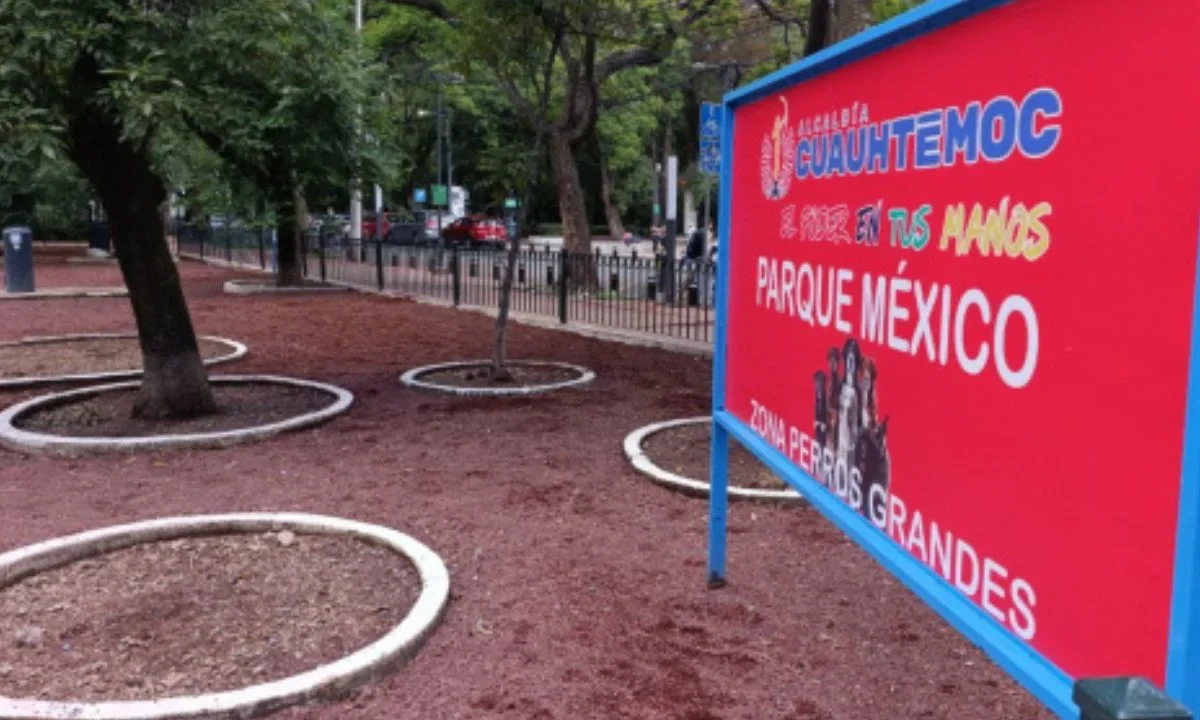 La zona para perros en el Parque México ha quedado reinaugurada tras concluir con los trabajos de rehabilitación.