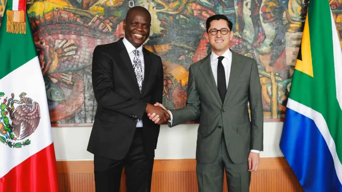 El Roberto Velasco se reúne con el ministro de Relaciones Exteriores de Sudáfrica.