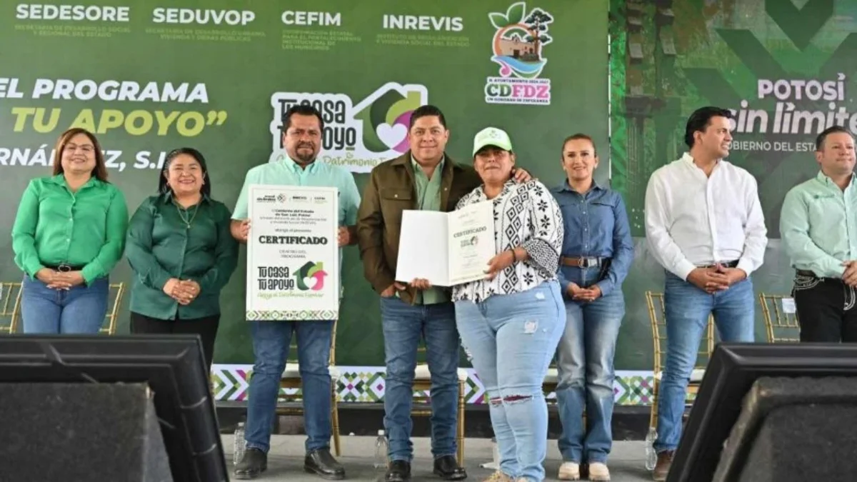 El Gobierno de San Luis Potosí avanza con entrega de 30 mil lotes gratuitos, proyecta entregar materiales para la construcción a familias.