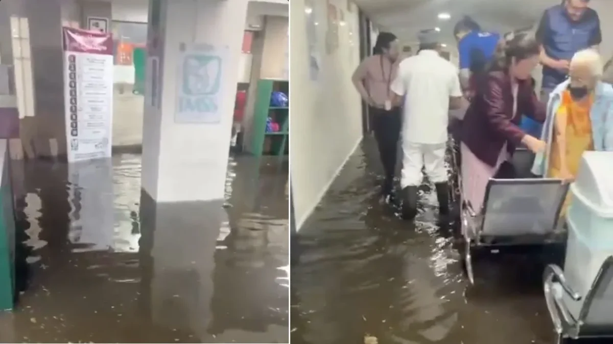 El agua entró a la sala de espera del Hospital Psiquiátrico del IMSS en San Fernando afectando a los pacientes, médico e instalaciones.