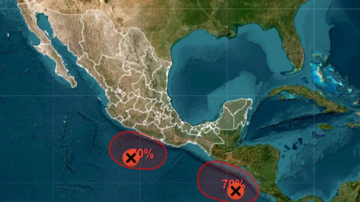 Vigilan zonas de baja presión en el Pacífico ya que podrían convertirse en Ciclones Tropicales.