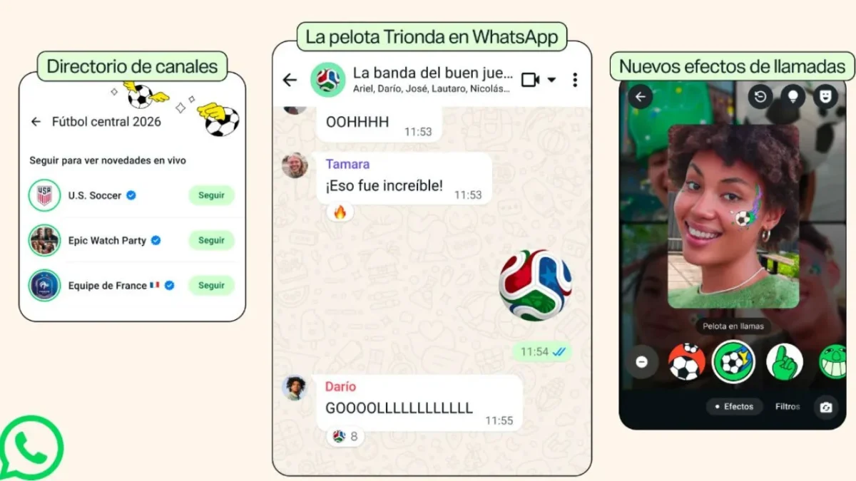 ¿Cuáles son las nuevas funciones mundialistas de WhatsApp?