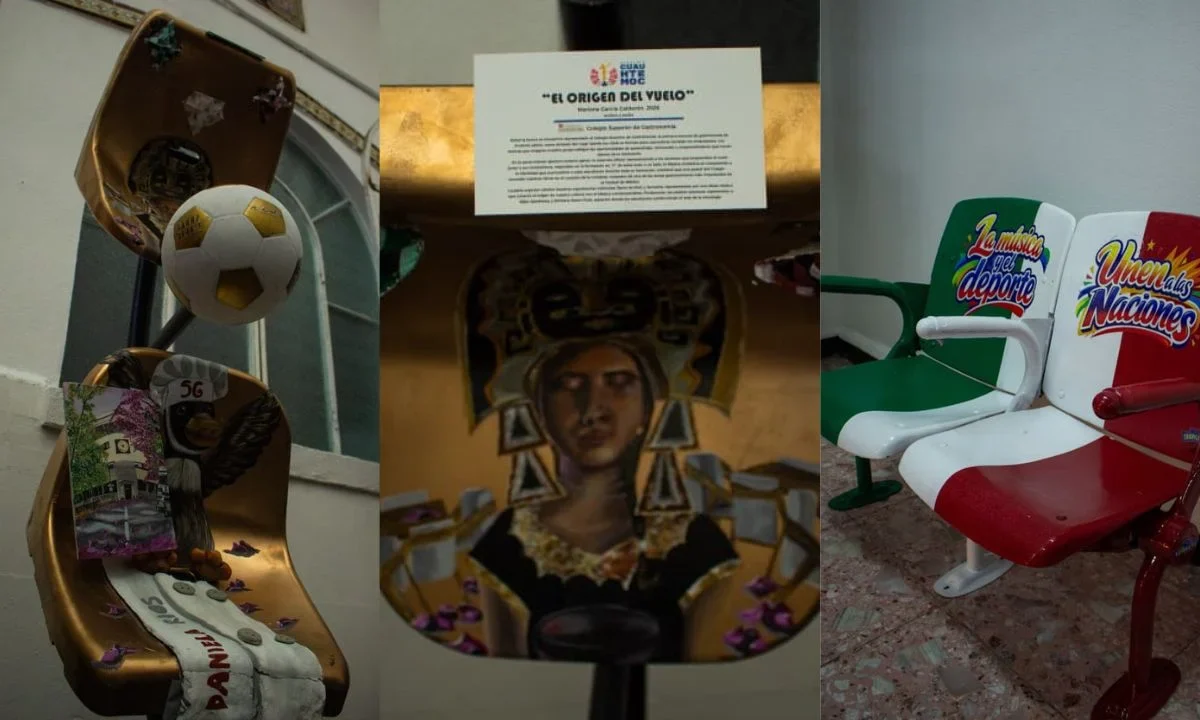 Cuauhtémoc inaugura expo 'Del estadio a la calle' y reúne butacas con toque artístico