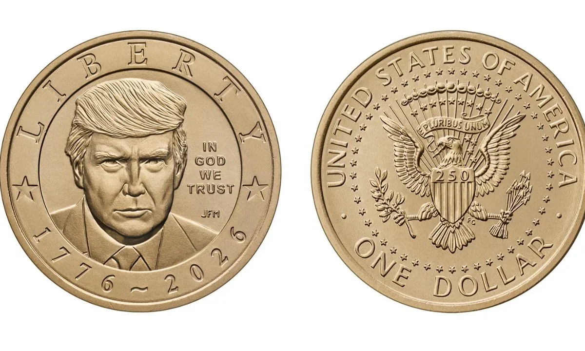 EU presenta una nueva moneda conmemorativa de un dólar con rostro de Trump