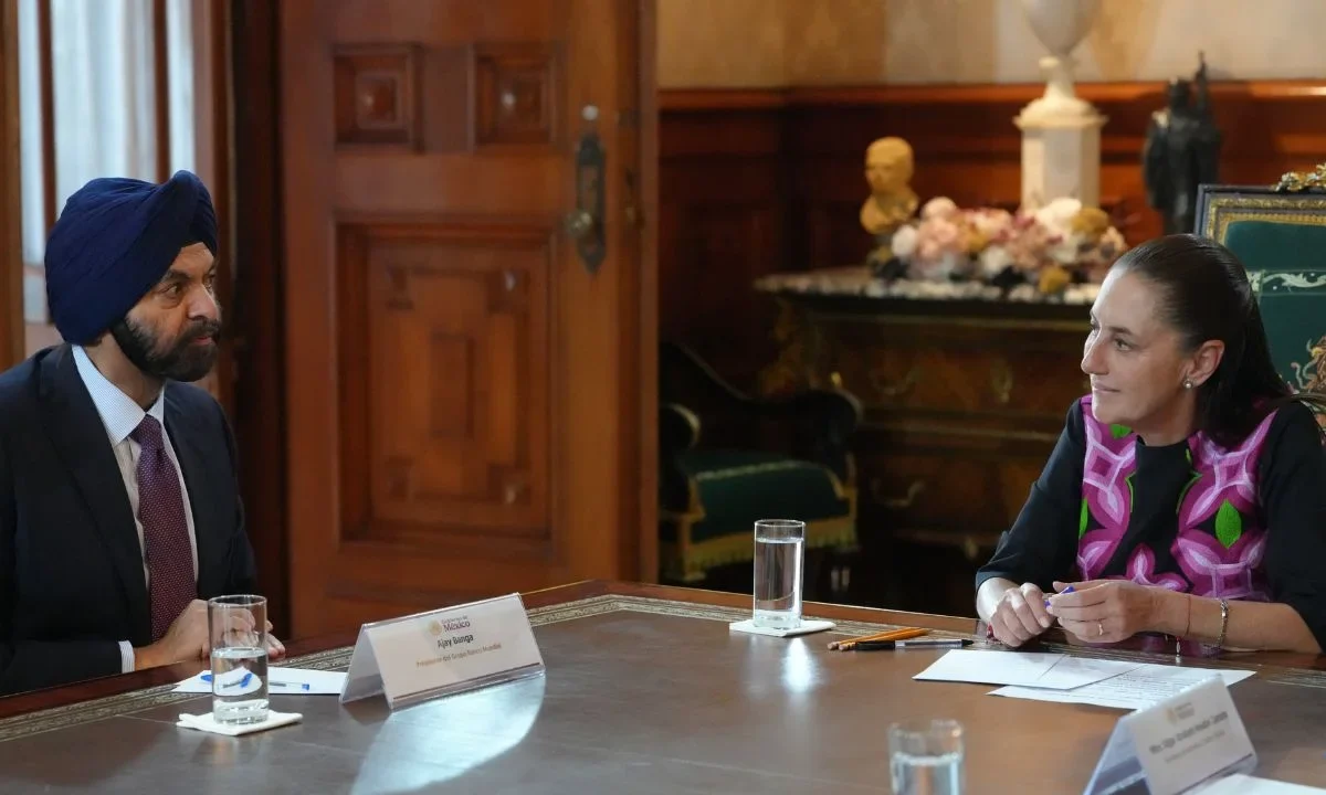 Sheinbaum se reúne con presidente del Banco Mundial, señala interés el Plan México