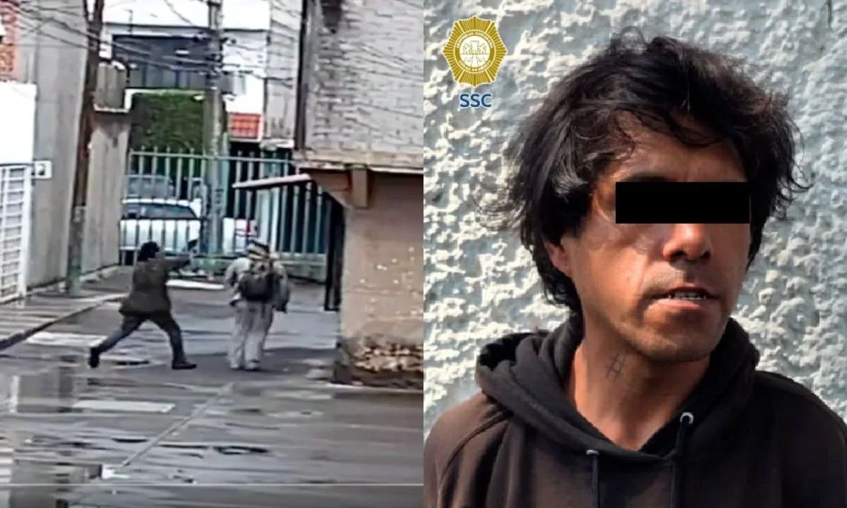 El detenido es el presunto responsable de golpear en la cabeza con un objeto a un hombre que caminaba en calles de Iztacalco.