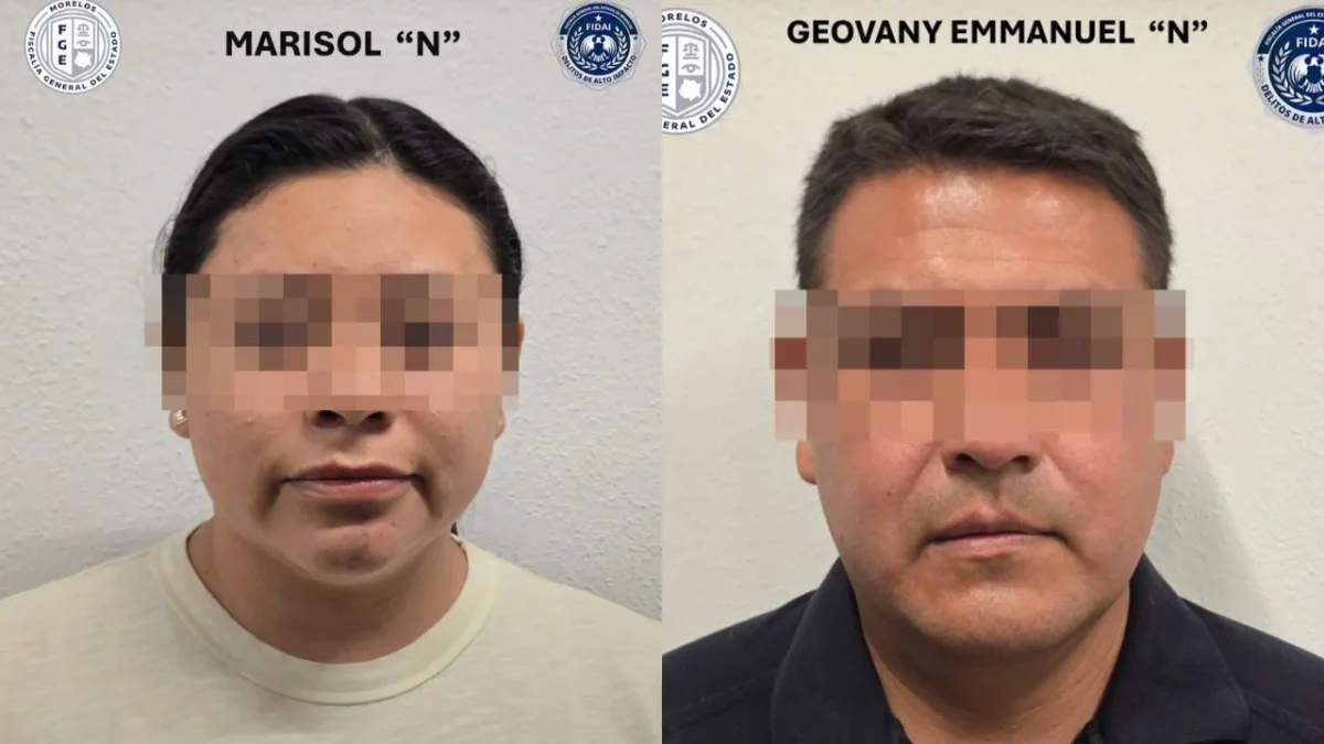La Fiscalía de Morelos detuvo a la esposa de Valentín Lavín Romero, alcalde de Temoac, y al director de la policía municipal.