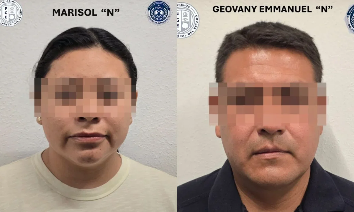 La Fiscalía de Morelos detuvo a la esposa de Valentín Lavín Romero, alcalde de Temoac, y al director de la policía municipal.