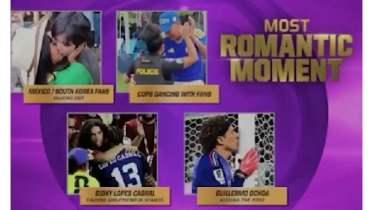 En una parodia de los ‘Globo de Oro’ ganó Memo Ochoa al ‘momento romántico’ del Mundial 2026 al besar el poste.