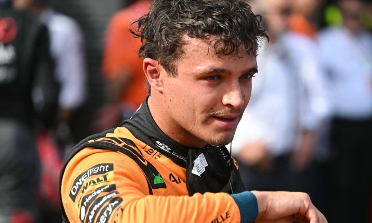 El piloto británico de McLaren, Lando Norris, reacciona tras la sesión de clasificación en el circuito de Hungaroring en Mogyorod, cerca de Budapest, Hungría, el 25 de julio de 2026, antes del Gran Premio de Hungría de Fórmula 1