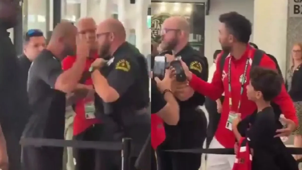 Ibrahim Hassan, hermano del técnico de Egipto, encaró a un policía de EU que impidió a un niño tomarse una foto con un jugador.