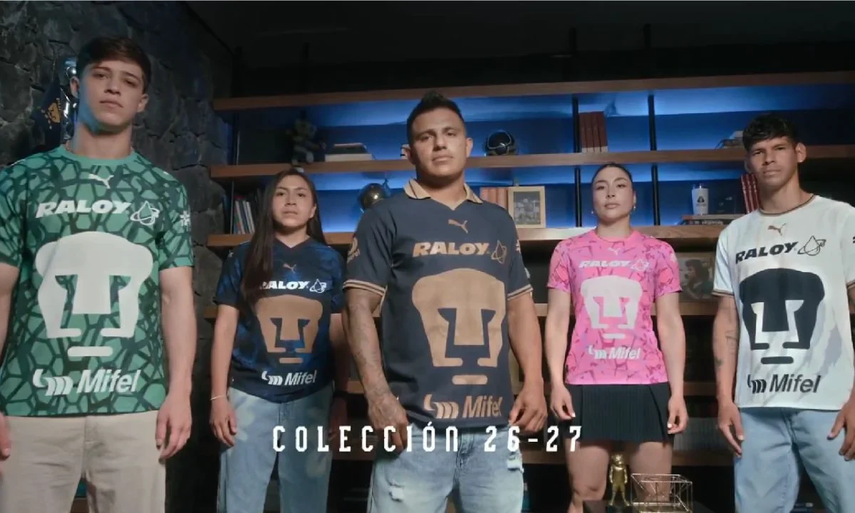 Pumas presentó los nuevos uniformes tanto para el equipo varonil como femenil en el futbol mexicano para la campaña 2026-2027.