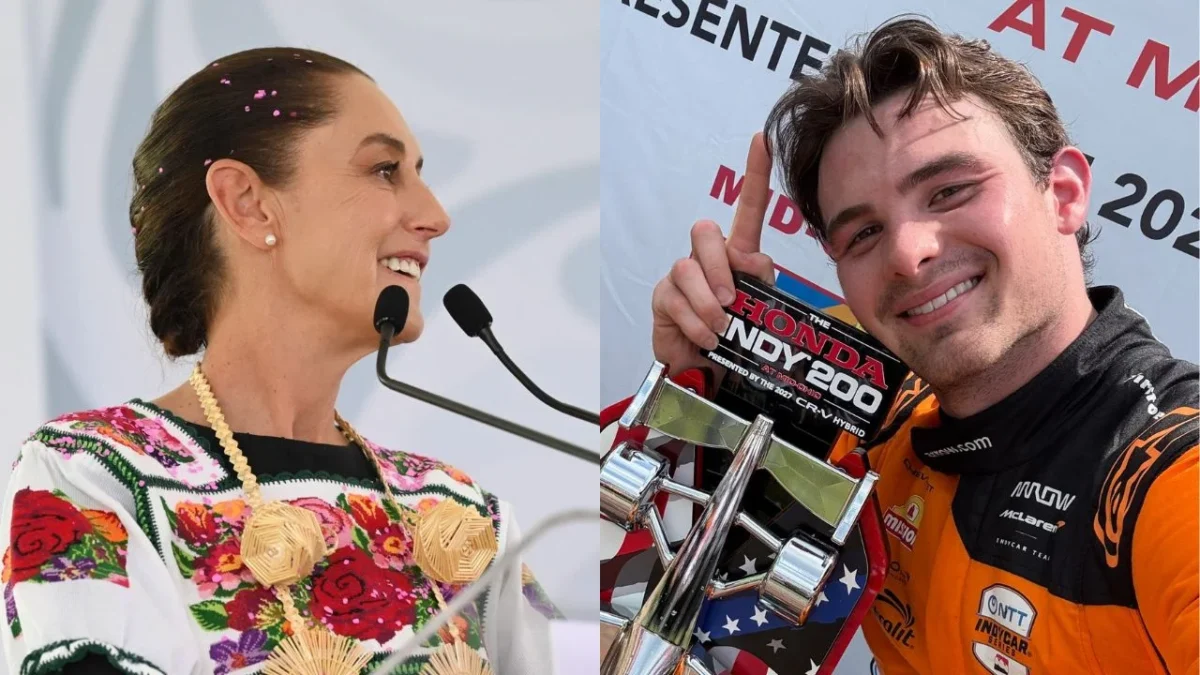 La presidenta Claudia Sheinbaum felicitó esta tarde al piloto Pato O'Ward por su triunfo en la carrera Mid Ohio.