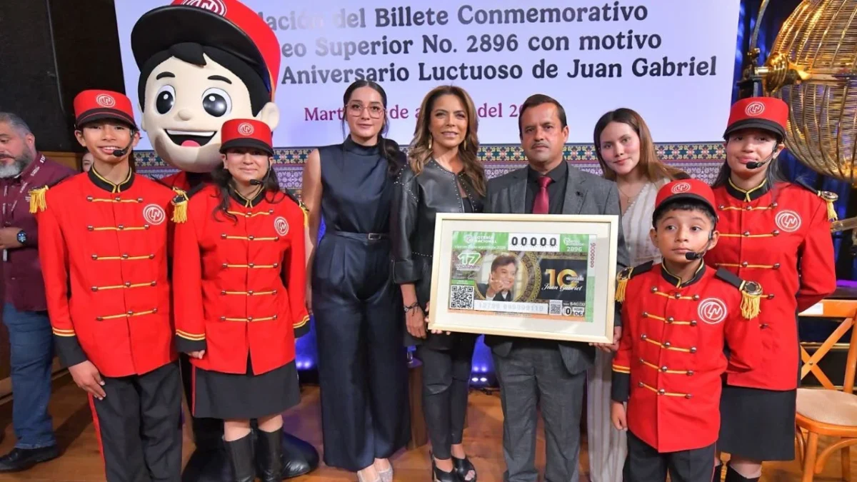 Devela Lotería Nacional billete en honor a Juan Gabriel