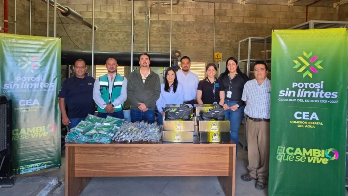 La CEA entregó equipo de protección al personal operativo que atiende los sistemas de agua de Ciudad Satélite y la Zona Industrial, en SLP.