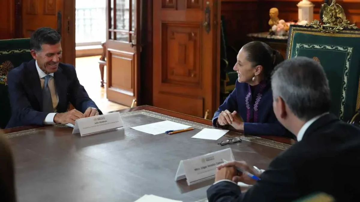 La presidenta Claudia Sheinbaum se reúne con presidente de Goldman Sachs.