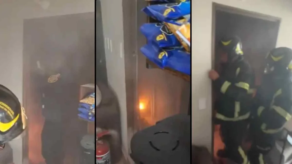 Cortocircuito provoca incendio en inmueble de la Benito Juárez; servicios de emergencia arribaron al sitio.