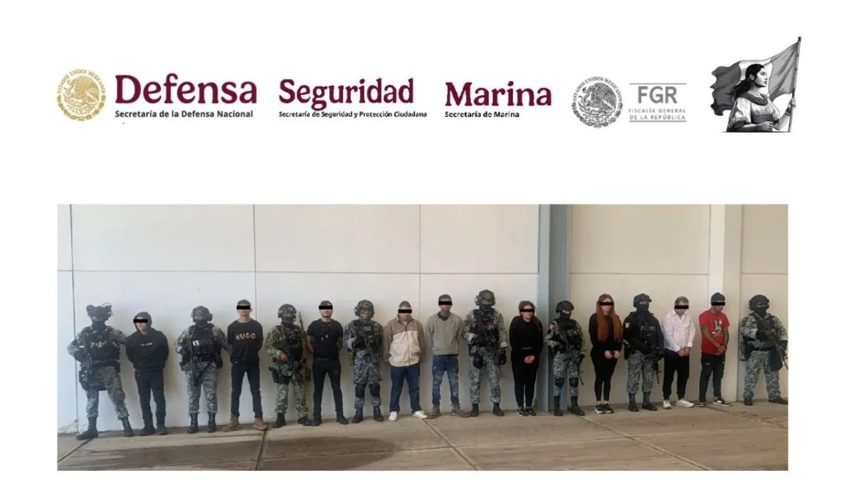 Defensa informó sobre la detención de 9 miembros del CJNG y el aseguramiento de inmuebles, vehículos y armas en operativo en Michoacán.