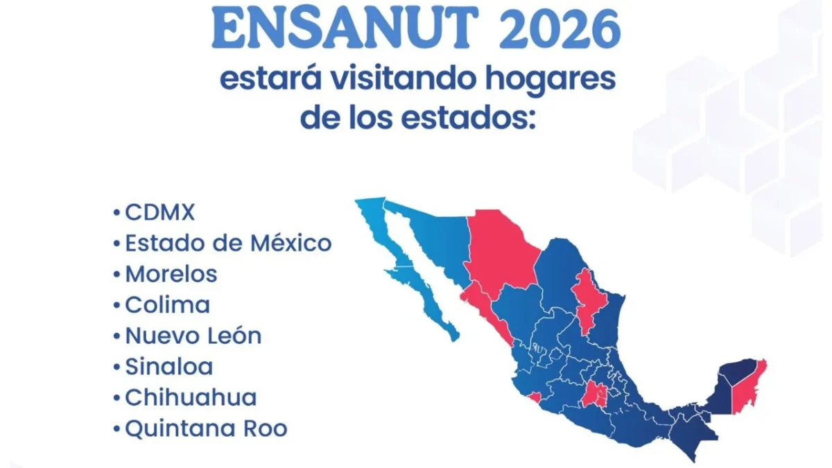 Ensanut Continua 2026 se aplicará en todo el territorio nacional, de agosto a diciembre en 12 mil viviendas de ocho regiones del país.