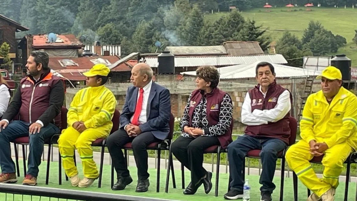 Delfina Gómez, gobernador del Edomex, puso en operación la reconstrucción del Camino La Marquesa-Tenango, en el municipio de Ocoyoacac.