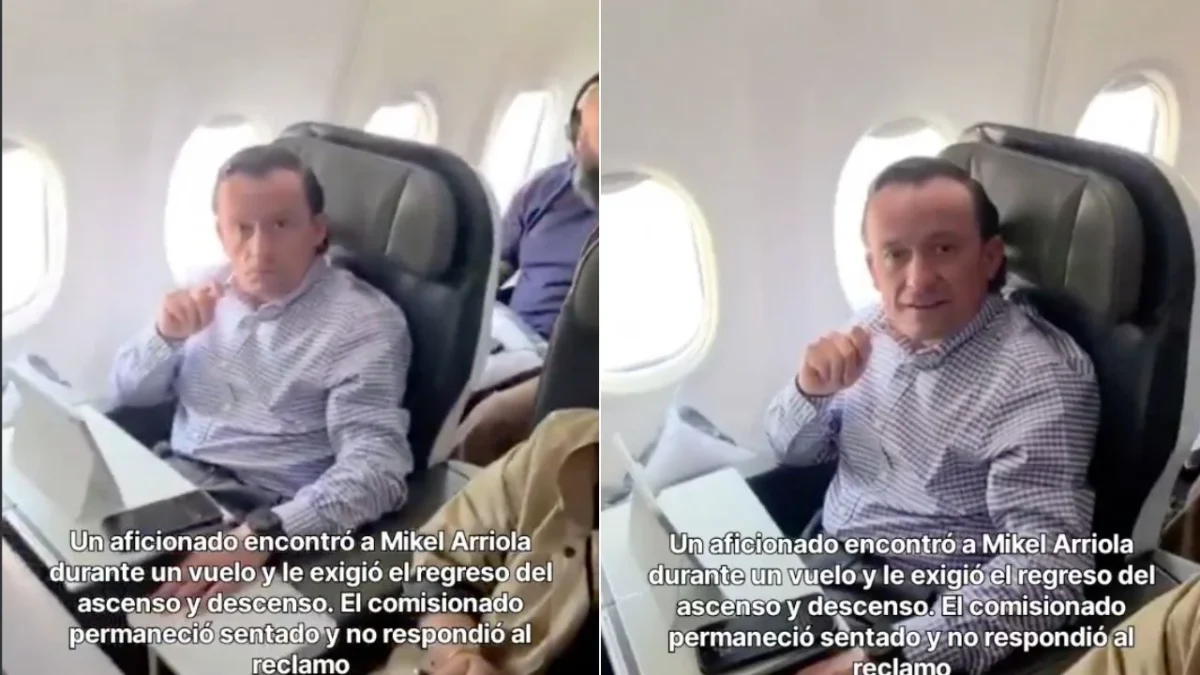 Un aficionado reclamó al comisionado de la Federación Mexicana de Futbol (FMF), Mikel Arriola el regreso del ascenso y descenso.