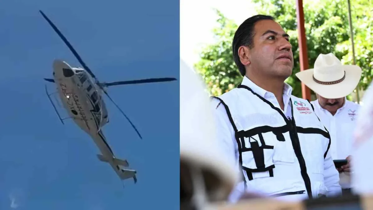 Helicóptero en el que viajaba el Gobernador de Chiapas realizó maniobras para evitar un accidente.