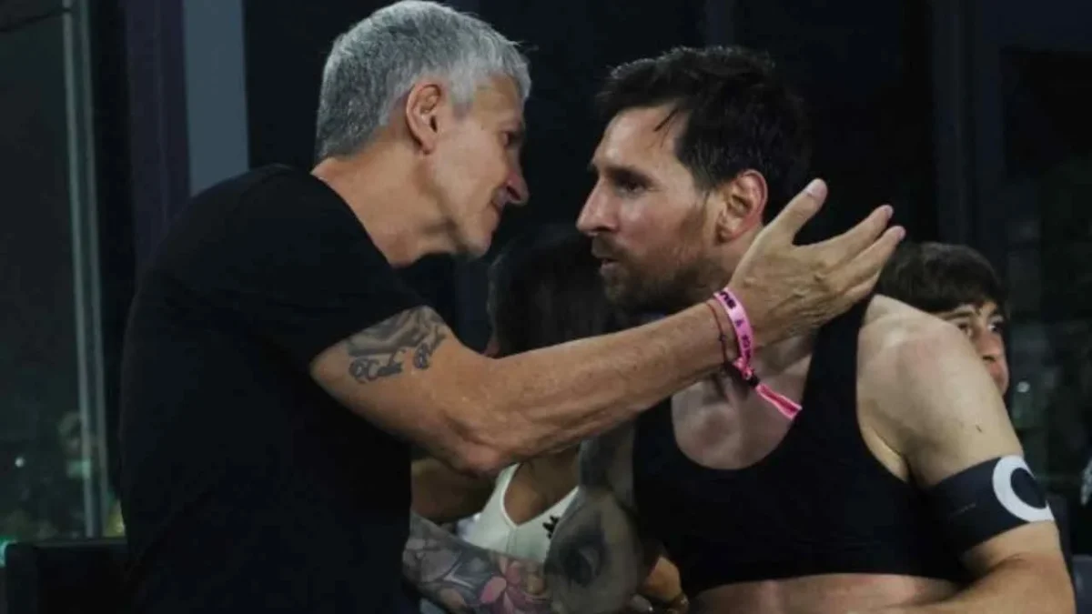 El futbolista Lionel Messi llegó a Argentina para despedirse de su padre.