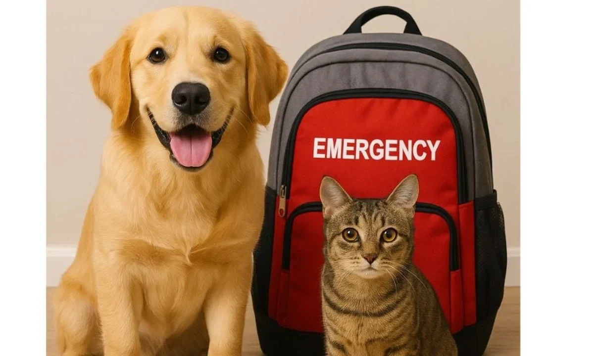 La mochila de vida para mascotas debe contener agua, alimento, plato, correa, manta, cartilla, medicamentos, bolsas y otros artículos indispensables