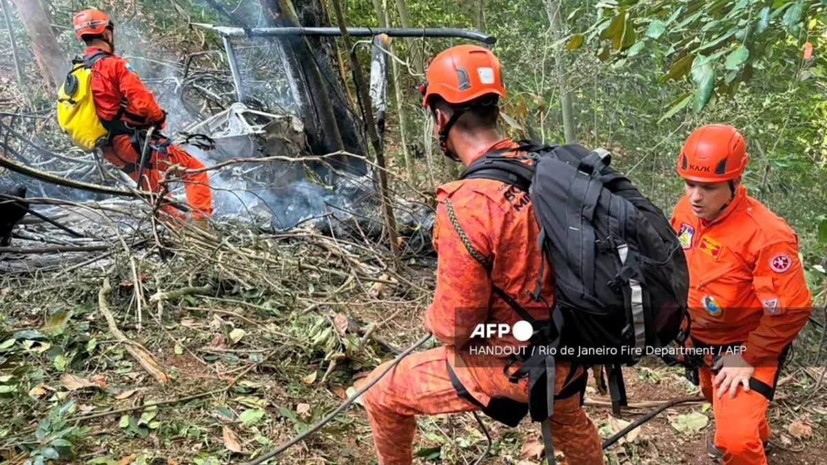 El accidente de helicóptero ocurrió en el Parque Nacional de Tijuca, una zona boscosa de gran densidad en la ladera de una montaña en Brasil.