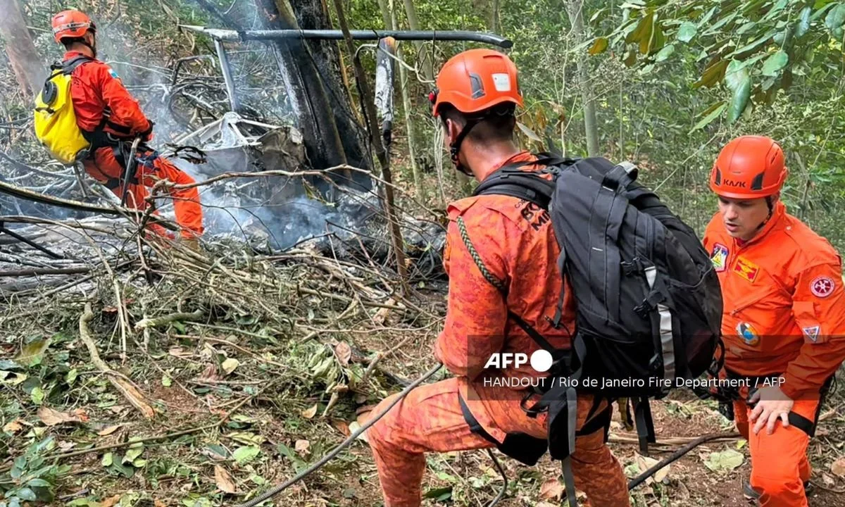 El accidente de helicóptero ocurrió en el Parque Nacional de Tijuca, una zona boscosa de gran densidad en la ladera de una montaña en Brasil.