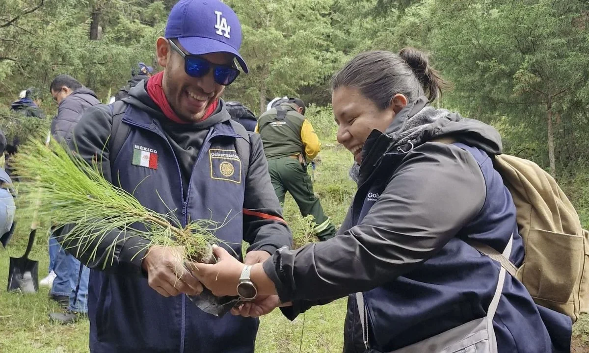 Claudia Sheinbaum firmó el decreto que establece una Jornada Nacional de Reforestación cada segundo domingo de agosto y tomó protesta a defensores del medio ambiente.