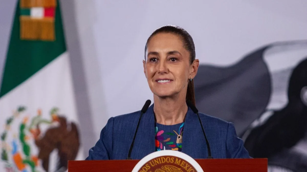 Claudia Sheinbaum Pardo, presidenta de México durante la Mañanera del Pueblo